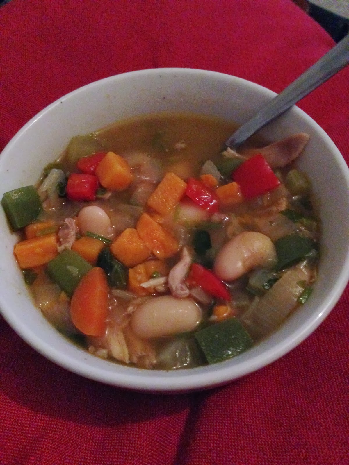 Not Your Nana's Kitchen Chicken and butter bean broth