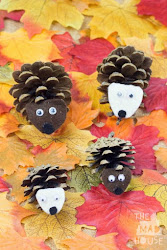 fall crafts craft autumn easy harvest pinecone toddler children hedgehogs anyone happinessishomemade kid activities preschoolers hedgehog fun nature church arts