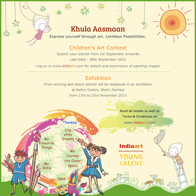 Khula Aasmaan - Children's Art Contest and Exhibition - Announcement ( presented by Indiaart.com)