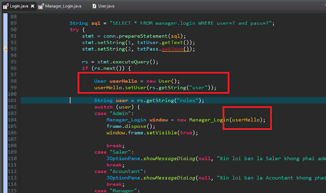 Search comboBox in java [GUI] Swing Database Login hiện Username ở ...