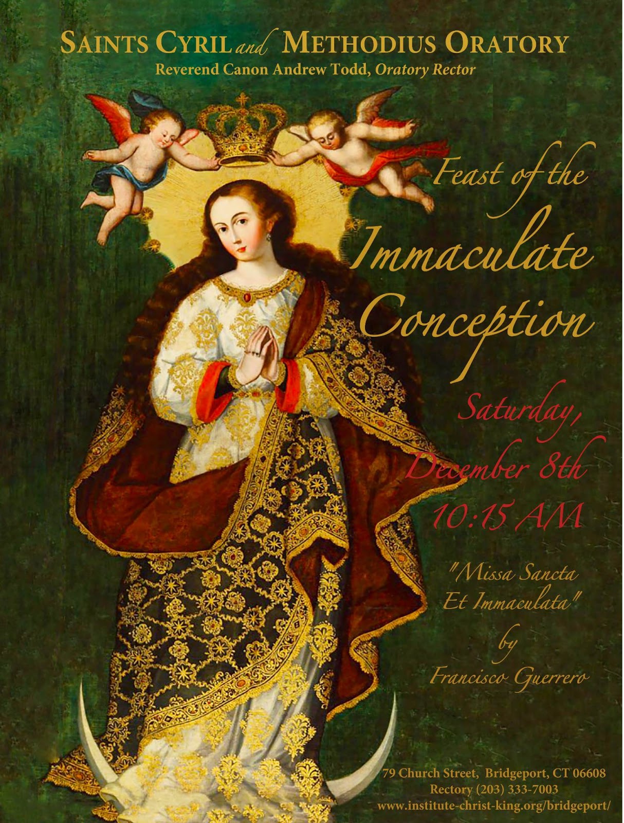 New Liturgical Movement Immaculate Conception Notices For Nyc Bridgeport Ct And Denver