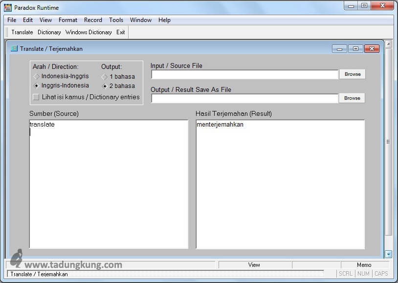 Kumpulan Software Kamus Bahasa Inggris - tadungkung