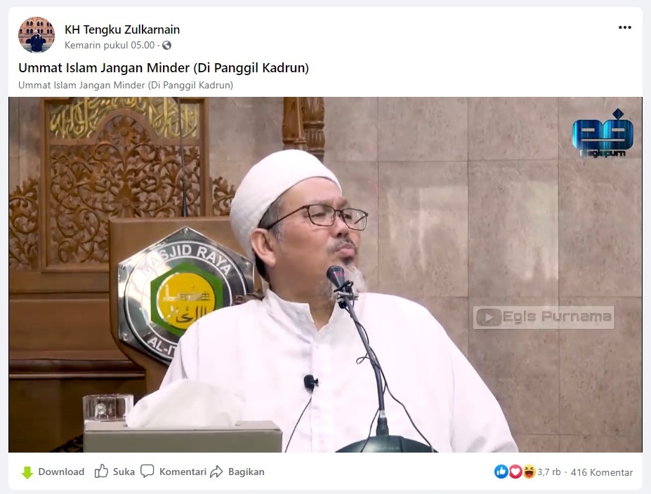 Ustadz Tengku Zulkarnain Ummat Islam Jangan Minder Di Panggil Kadrun Portal Islam Ustadz Tengku Zulkarnain Ummat Islam Jangan Minder Di Panggil Kadrun Portal Islam