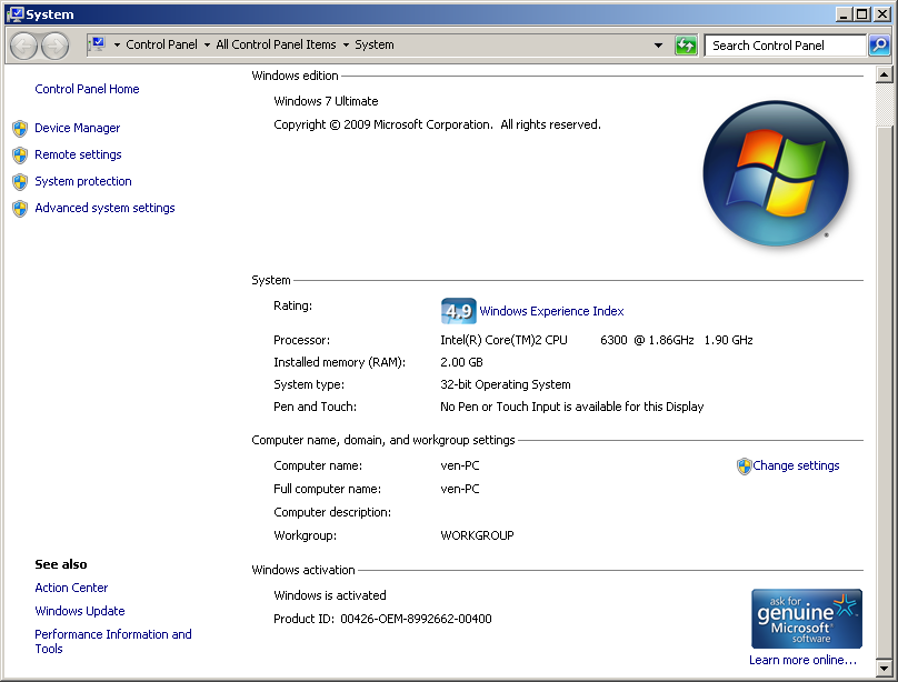 Cara Aktivasi Windows 7 Genuine Permanen