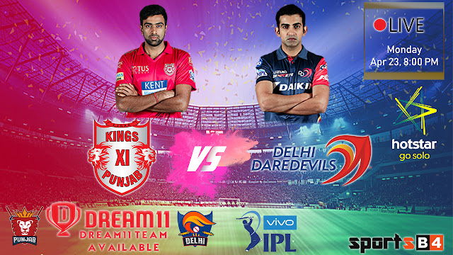IPLT20 DD vs KXIP Dream11 Team XI Top Score Players Squad | Delhi Daredevils vs Kings XI Punjab Live Score