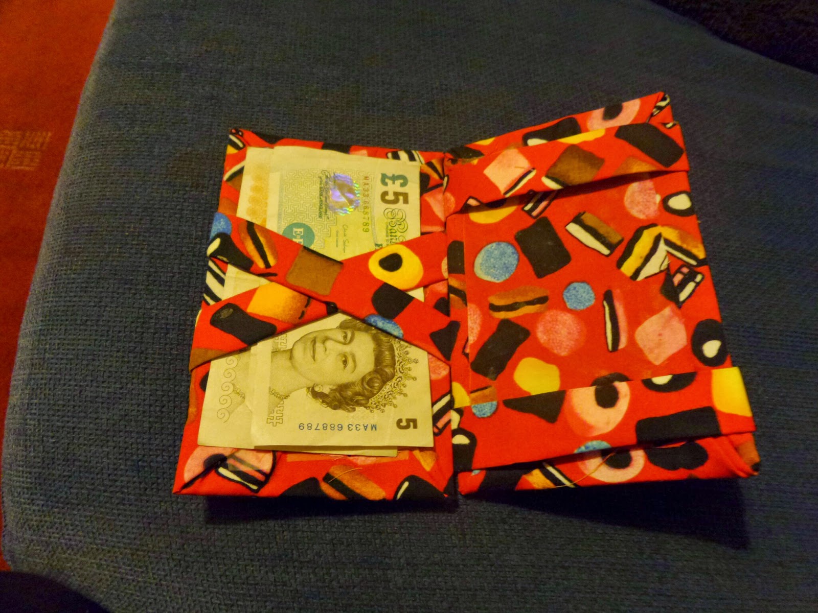 Fabric Milkman's Wallet with Cash