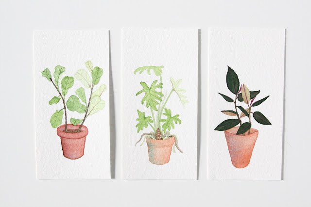 watercolor, houseplant portraits, plant paintings, watercolor plant paintings, Anne Butera, My Giant Strawberry