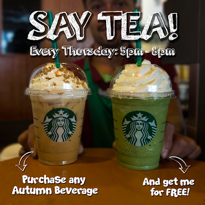 Starbucks Autumn Beverage Buy 1 Free 1 Promo