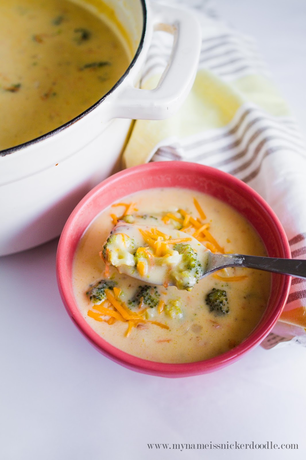 Cheesy Bacon and Broccoli Soup Recipe - My Name Is Snickerdoodle