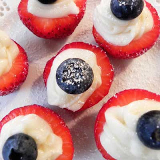 Patriotic Dessert Recipe Picks: Patriotic Stuffed Strawberries
