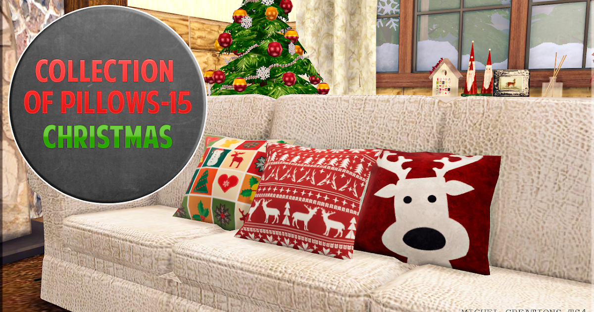 Sims 4 CC's The Best Collection of Pillows 15 (Christmas)