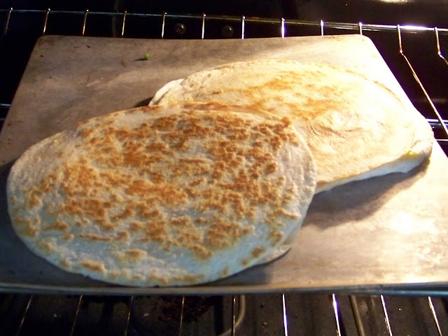 Chicken Quesadilla's in oven keeping warm