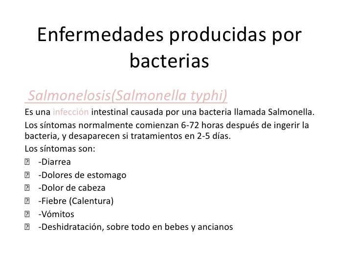 Enfermedades ocasionadas por bacterias