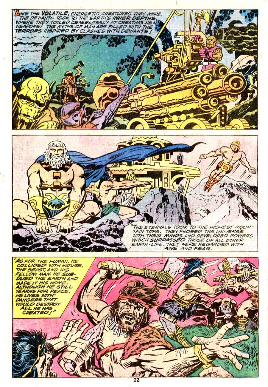 Eternals #1 Jack Kirby marvel key issue 1970s bronze age comic book page - 1st appearance