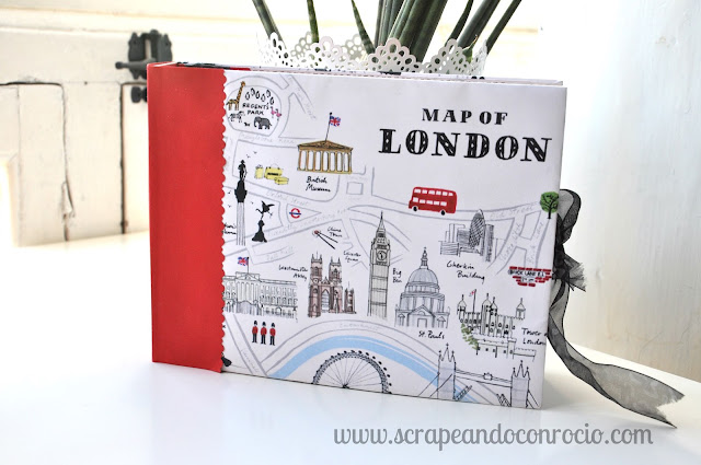 Mini álbum viaje Londres scrapbooking
