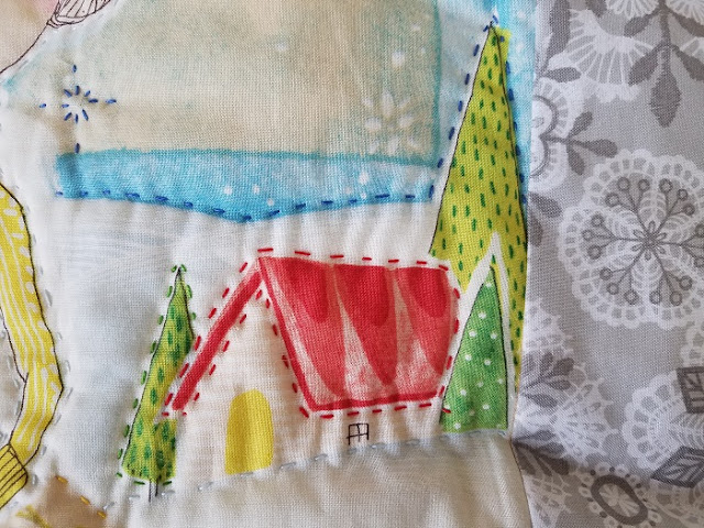 hand quilting christmas quilt