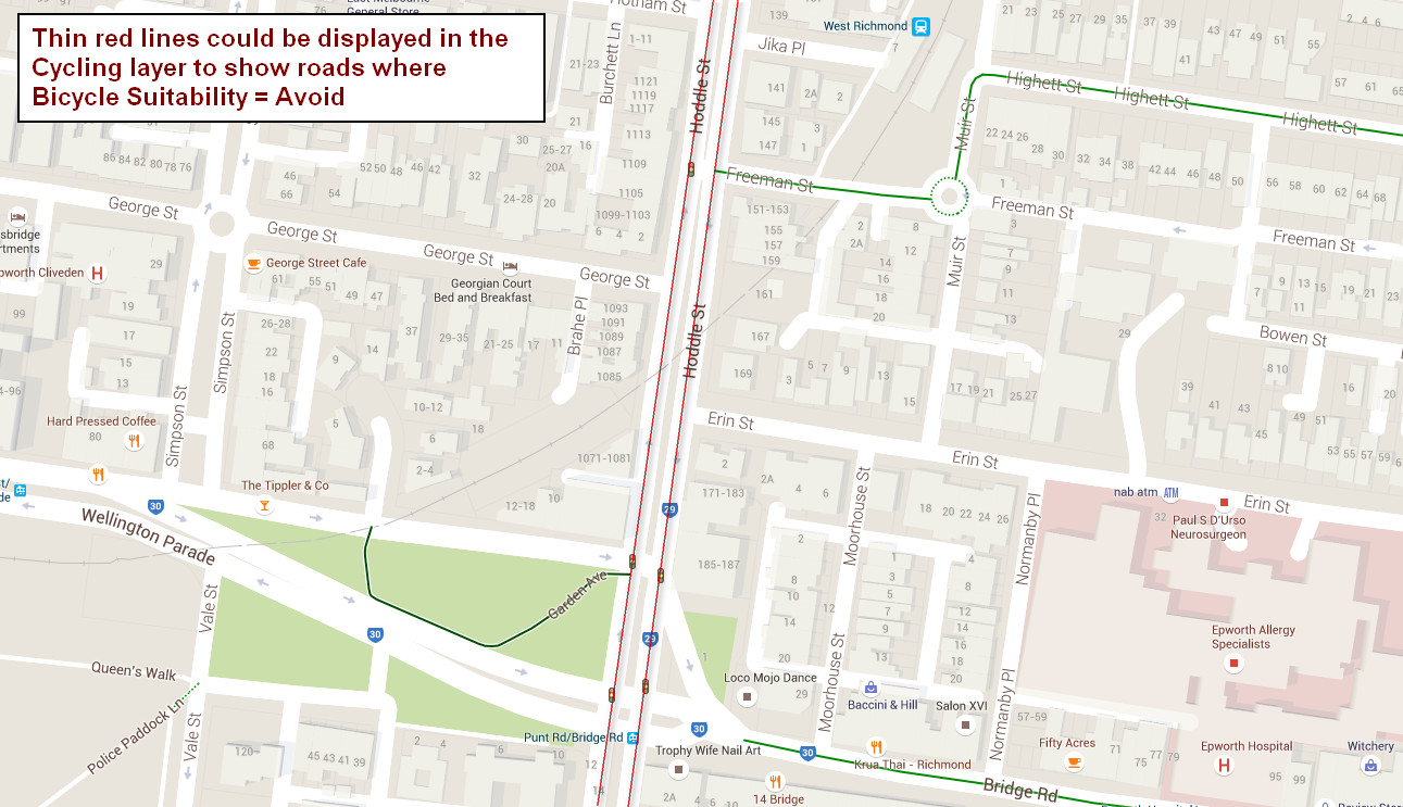 how to plot a cycle route on google maps