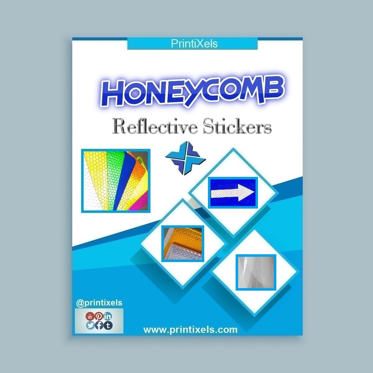 Custom Honeycomb Reflective Stickers