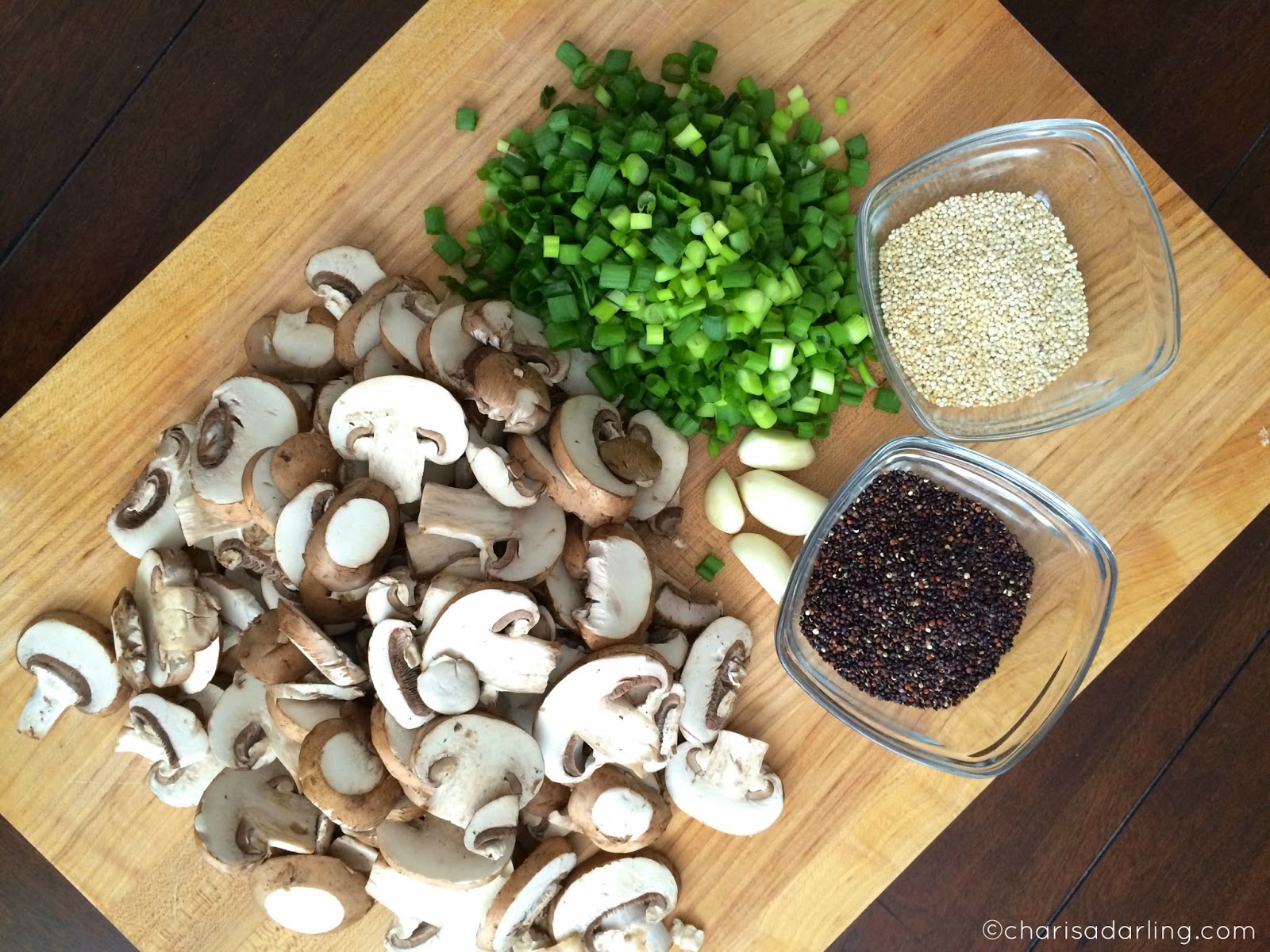 Black and White Quinoa with Mushrooms Charisa Darling