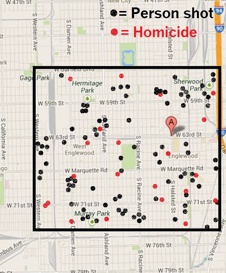 Crime in Chicago 2017 Englewood at a glance.... and a distance 2013