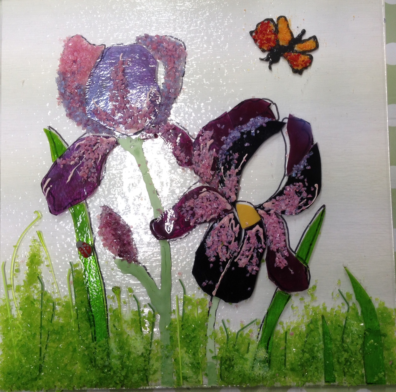 Wool - n - Art: Fused glass panels