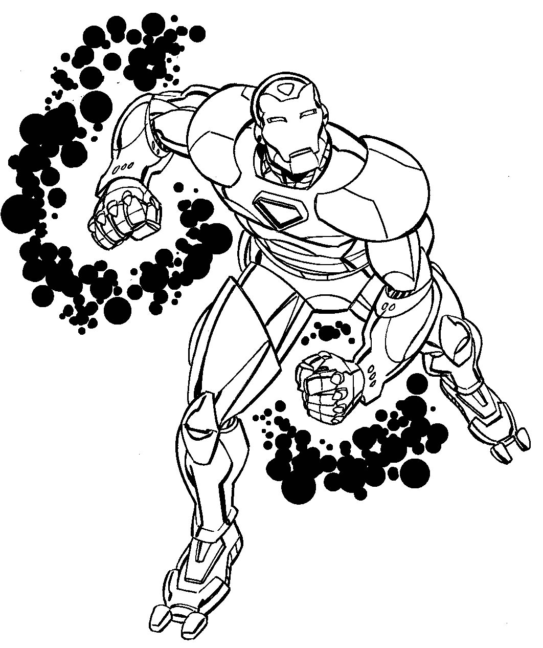 Big iron man coloring pages