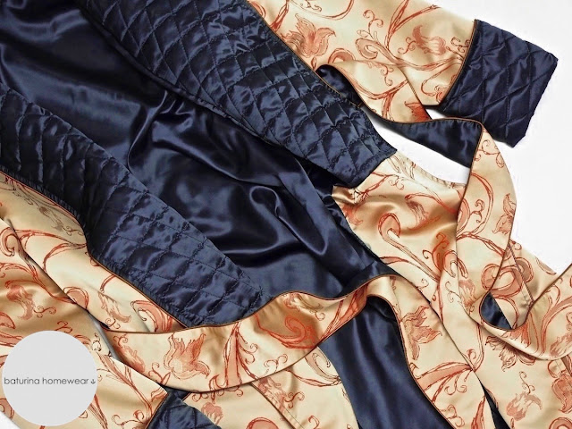 mens quilted silk dressing gown paisley robe smoking jacket