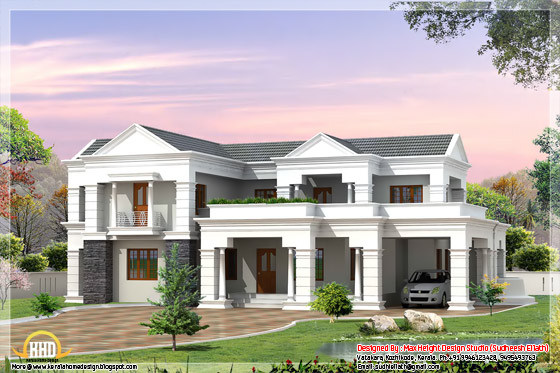 2700 square feet house elevation in 3D
