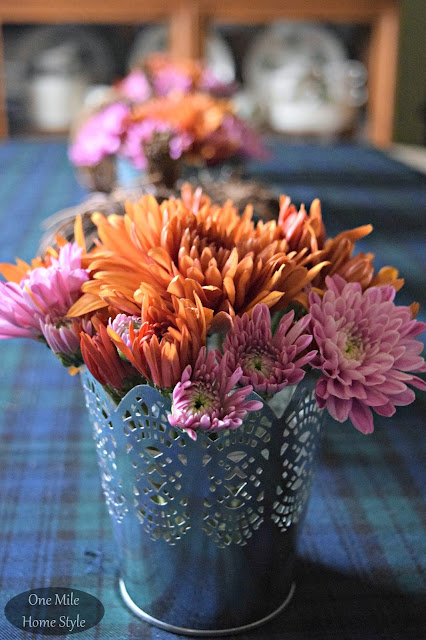 Supermarket Flowers into 3 Beautiful Centerpieces - Rustic Look #2 | One Mile Home Style