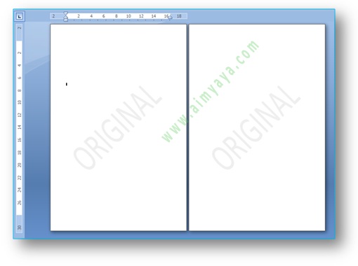 gambar: Contoh penggunaan custom watermark di Microsoft Word (original)