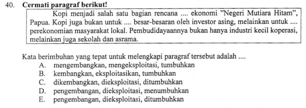Contoh Soal Dan Materi Pelajaran 8 Contoh Kata Imbuhan