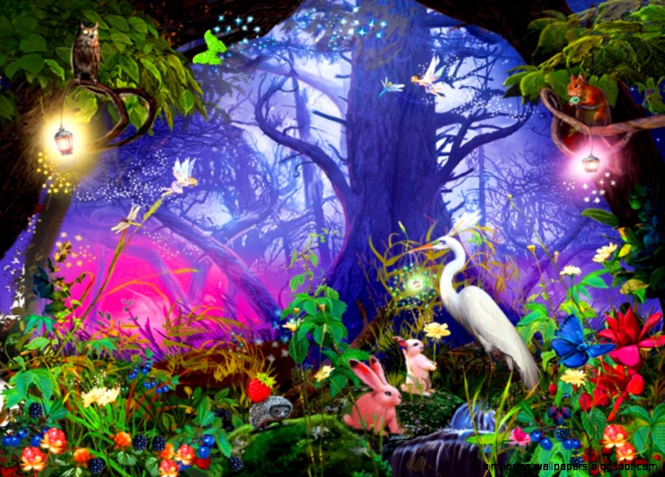 Fairy est digital fantasy colorful bird abstract  I HD WALL FREE
