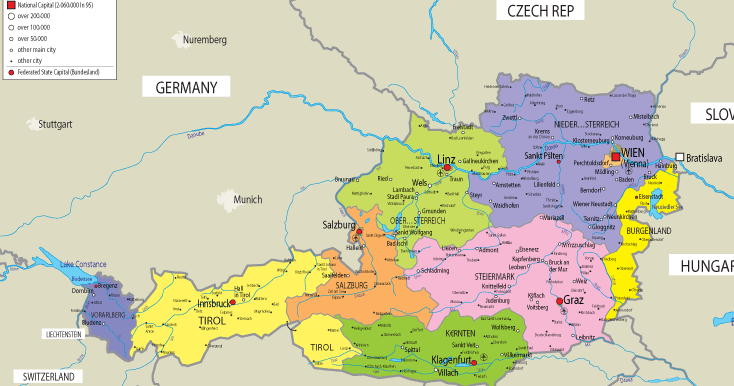 Karte von Europa Region Politisch