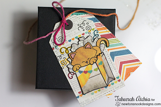 Cat birthday gift tags by Taheerah Atchia for Newton's Nook Designs