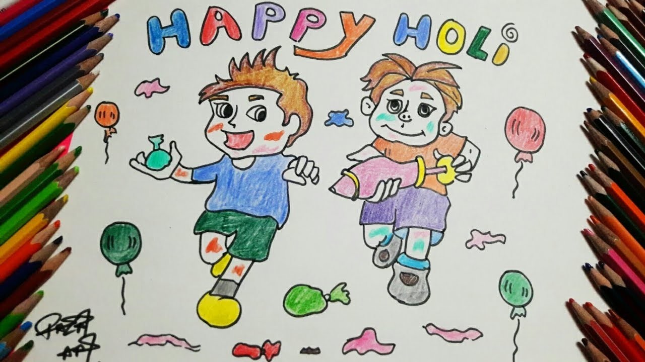 Holi Drawing In Hindi Please respect each stuff and artist, no stolen draw, do not claim as your own, no redistribute. holi drawing in hindi