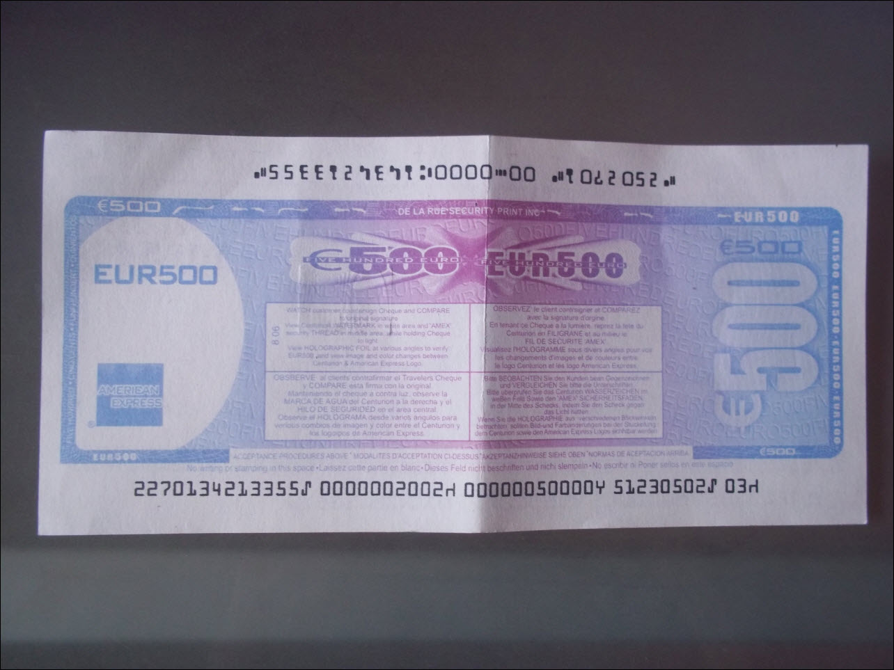 Xylibox Fake American Express Travelers Cheques Hsbc Cheque Traces Of Printer