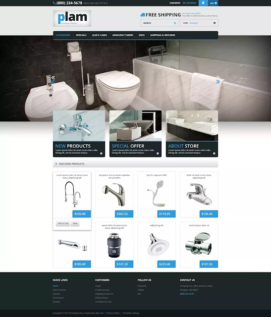 Free ZenCart Plam Templates site Design Templates