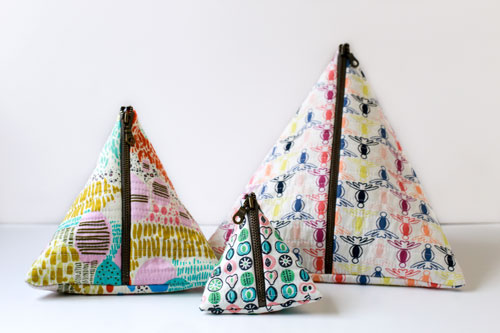 In Color Order: Triangular Zipper Pouches