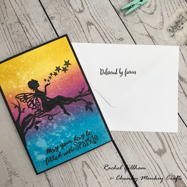 sparkly fairy card- crafters companion enchanted woodland - Rachel Gillham Art