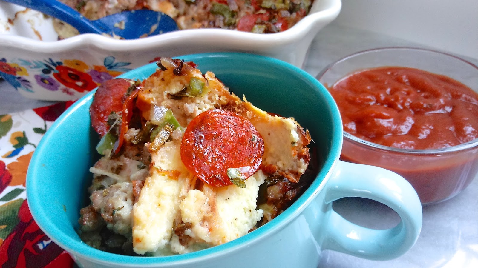 At Home with the Loverbees Pizza Crust Bread Pudding