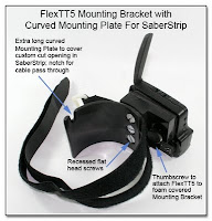 CP1111: FlexTT5 Mounting Bracket with Curved Mounting Plate for SaberStrip - (Inside View with FlexTT5 Attached)