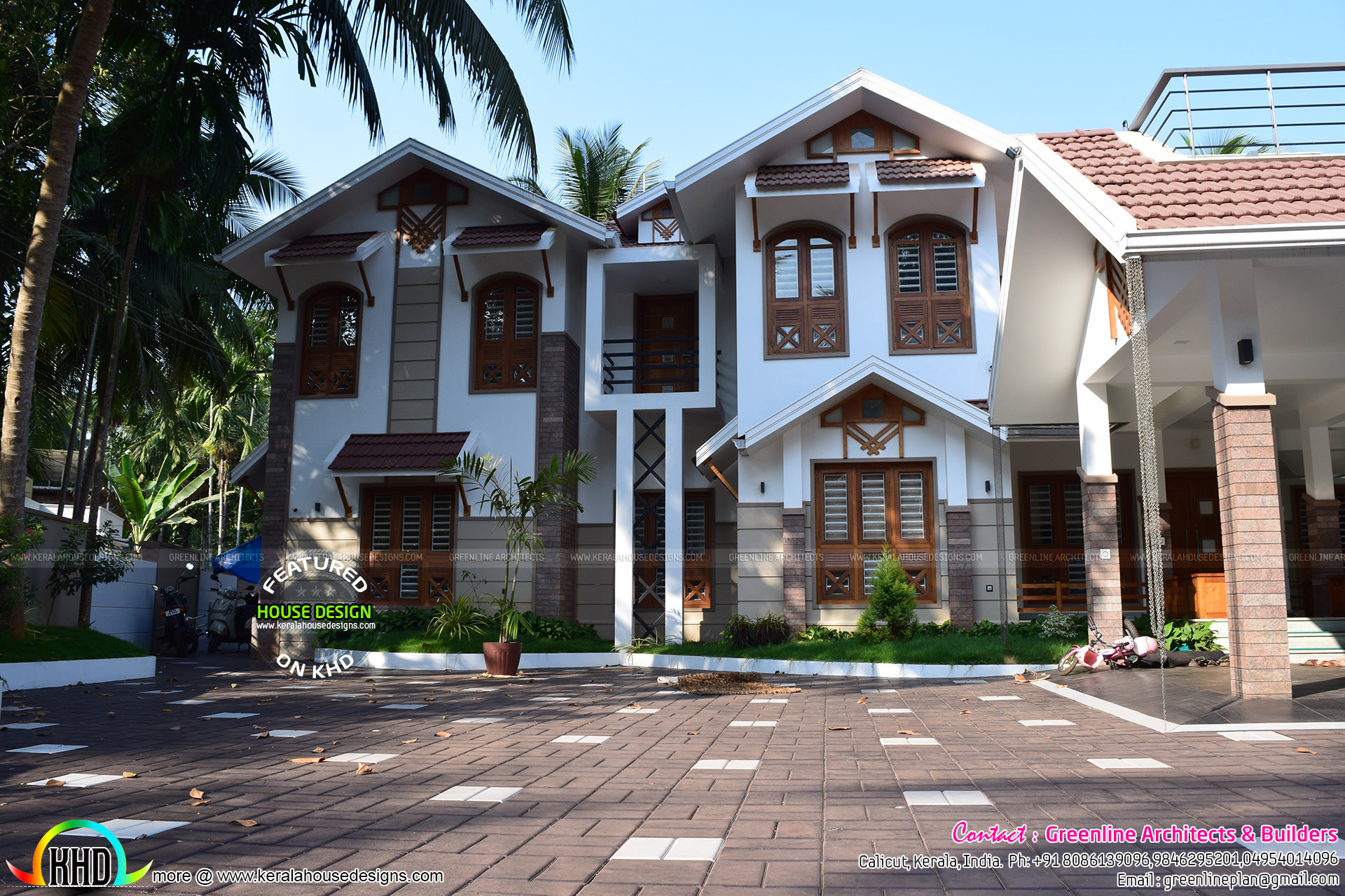 Work finished 5 bedroom house at Calicut Kerala Home Design and Floor