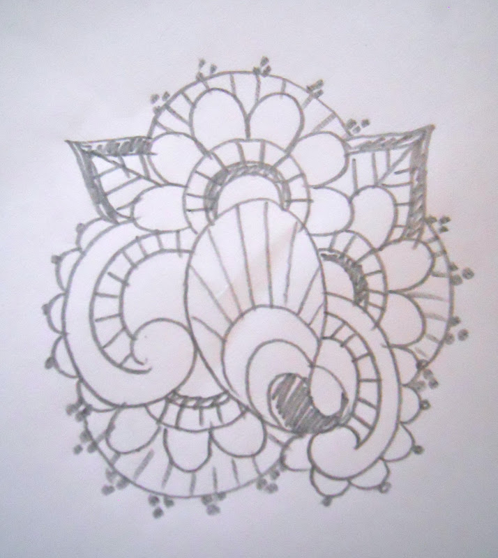 Start with a line drawing of your design. I took an image I'd googled  title=