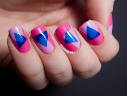 nails 80s nail abstract honor challenge nailside pink yellow roundup chalkboard