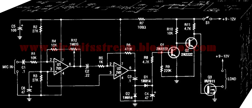 Simple Audio Controlled Switch Circuit Diagram | Electronic Circuit