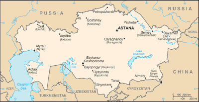 Kazakhstan Map Political Regional