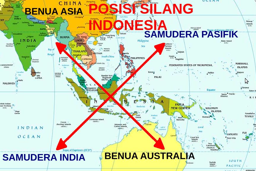 Pengaruh letak wilayah terhadap keadaan alam indonesia