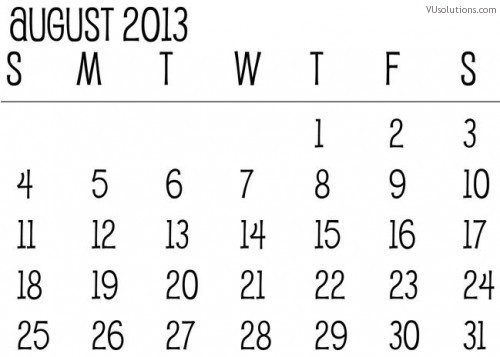 Free Printable Calendar: Free Printable Calendar August