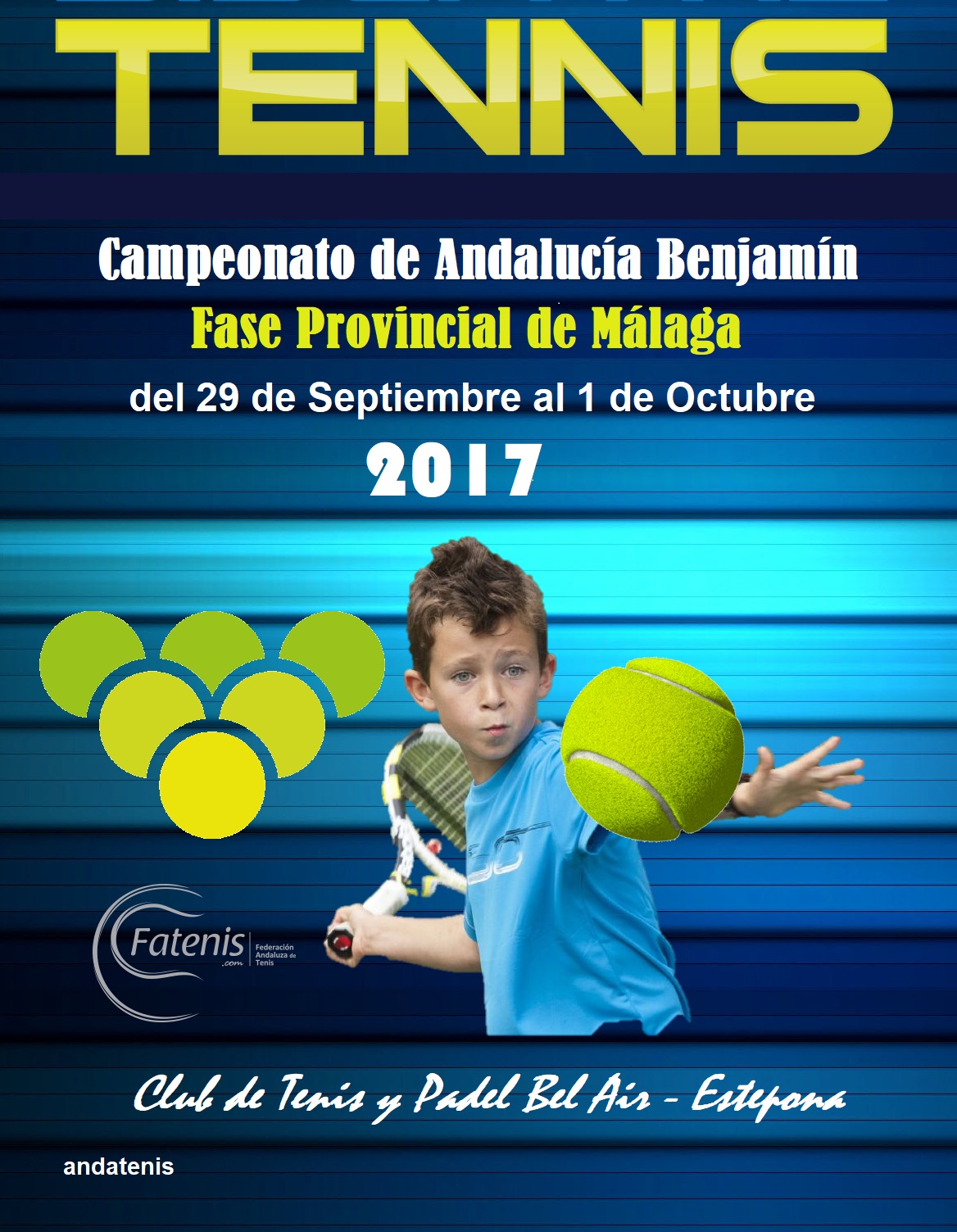 andatenis Campeonato de Andalucía Benjamín 2017, Fase Provincial de Málaga, del 29 de