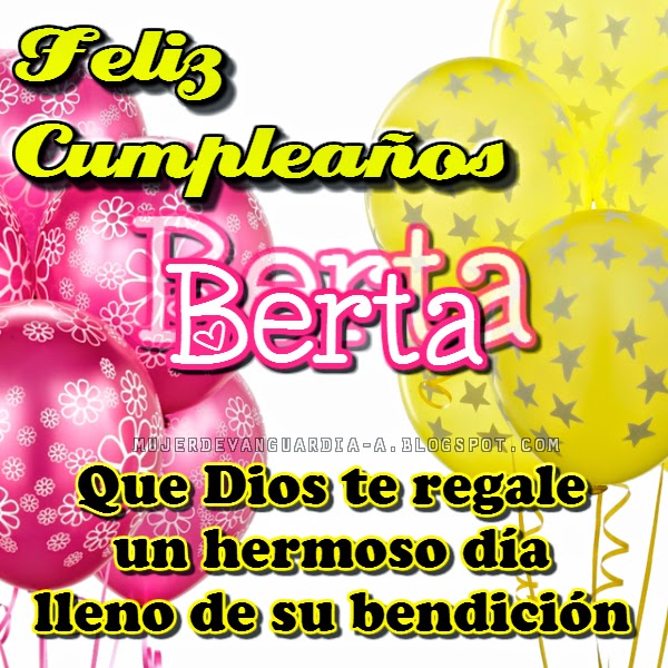 Postal de cumpleaños para Berta
